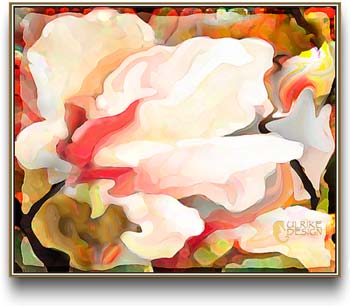 Watercolor like digital image of a tulip tree blossom
